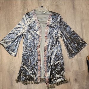 Women's Velvet Kimono S